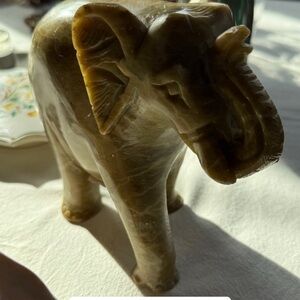 Onyx Elegant Brown Elephant Sculpture